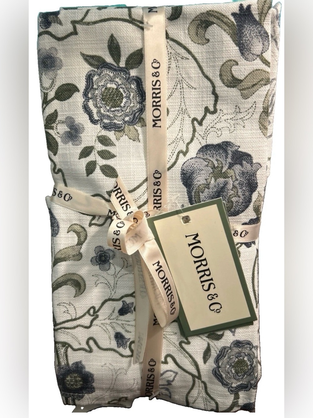 Set of 8 Morris & Co MARY ISOBEL 20" Floral 100% Cotton Dinner Napkins/NWT